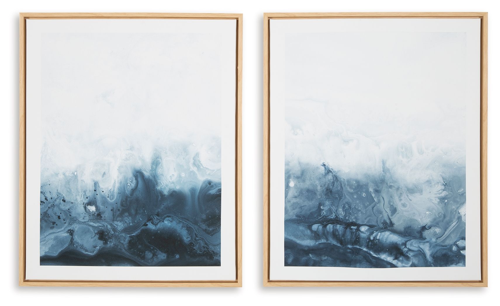 Holport - Ensemble d'art mural (lot de 2) - Bleu / Blanc
