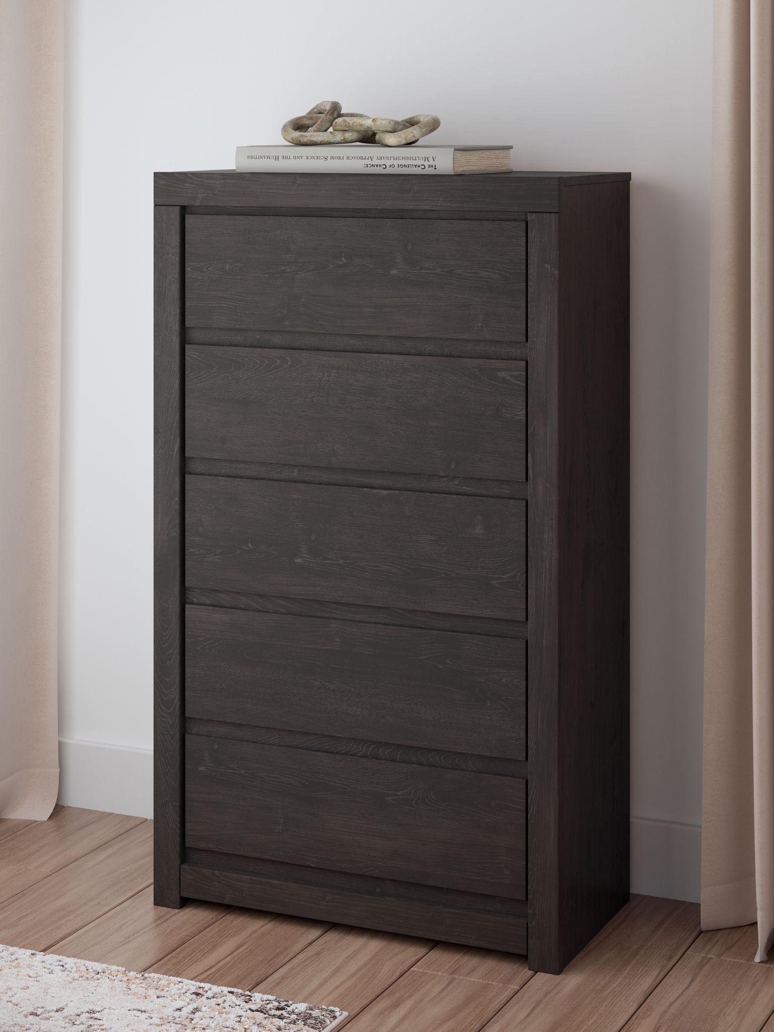Fraluna - Commode Cinq Tiroirs - Anthracite