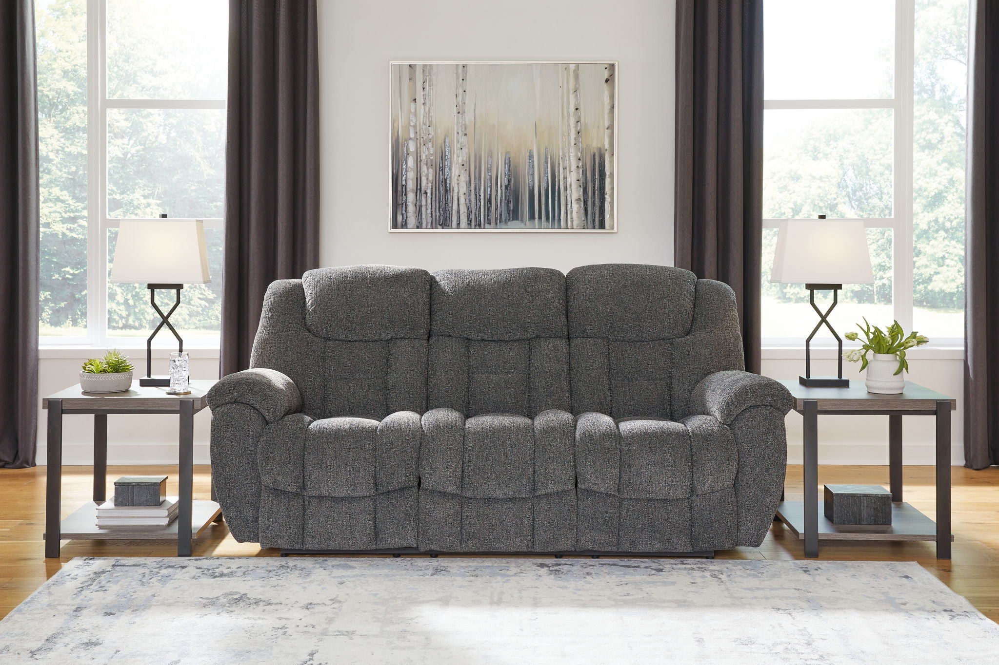 Foreside - Canapé Inclinable - Tissu - Anthracite