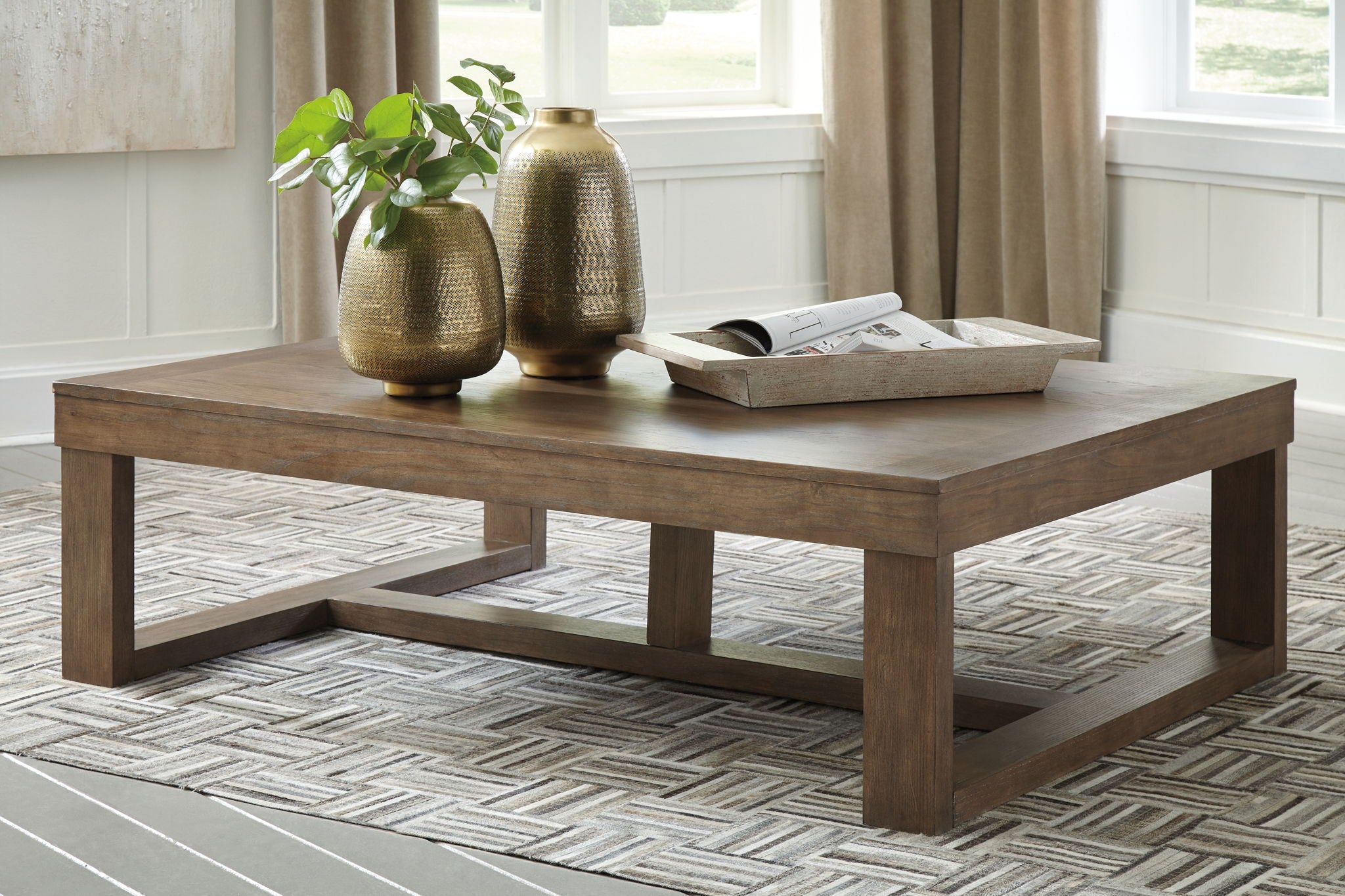 Cariton - Table basse rectangulaire - Grise