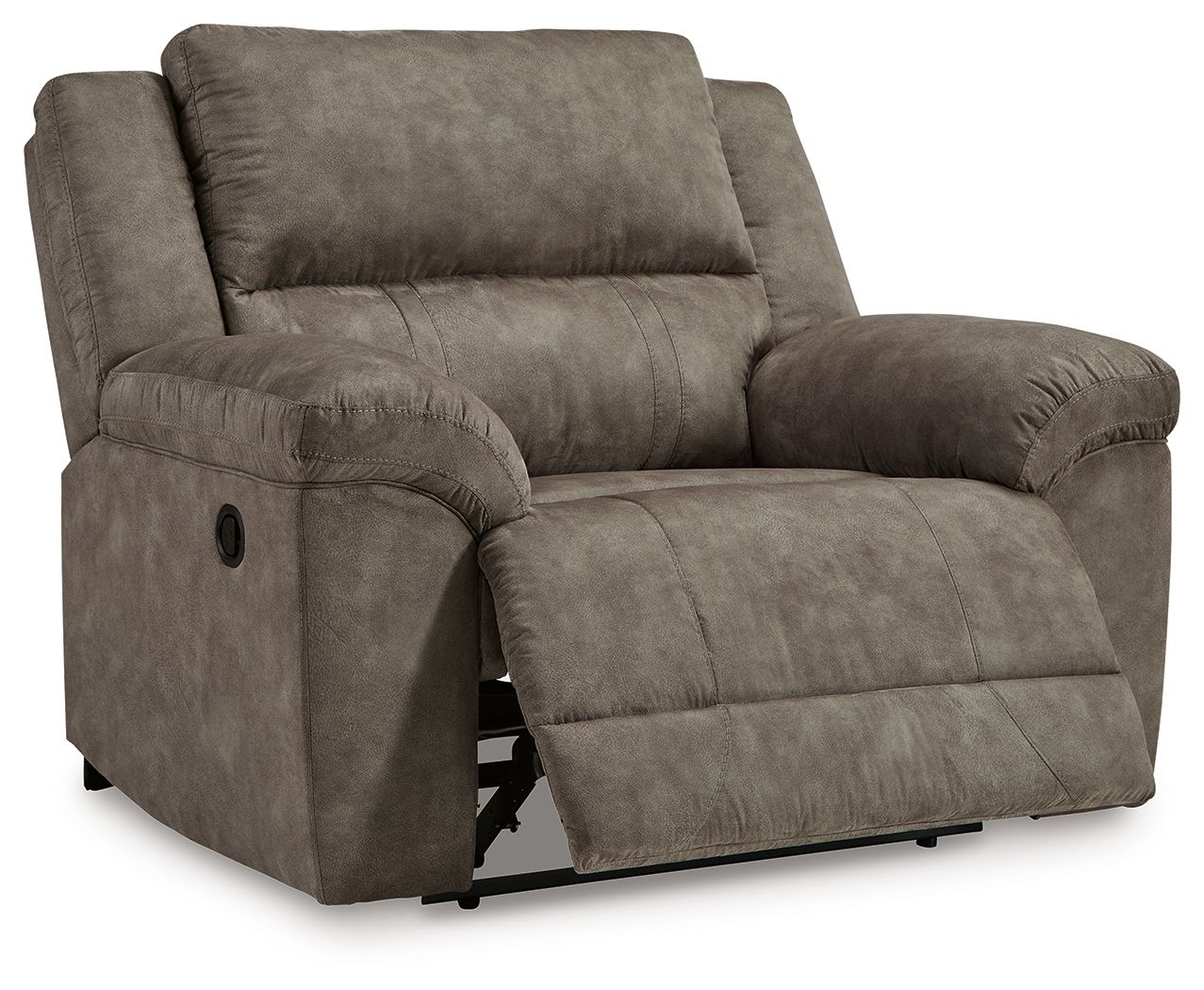 Laresview - Fauteuil inclinable "zéro encombrement" à assise large - Similicuir - Fossil