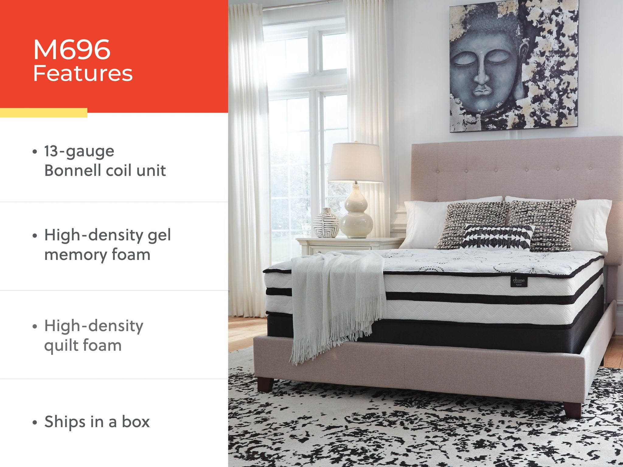 Chime 10 pouces hybride - Matelas hybride moyen