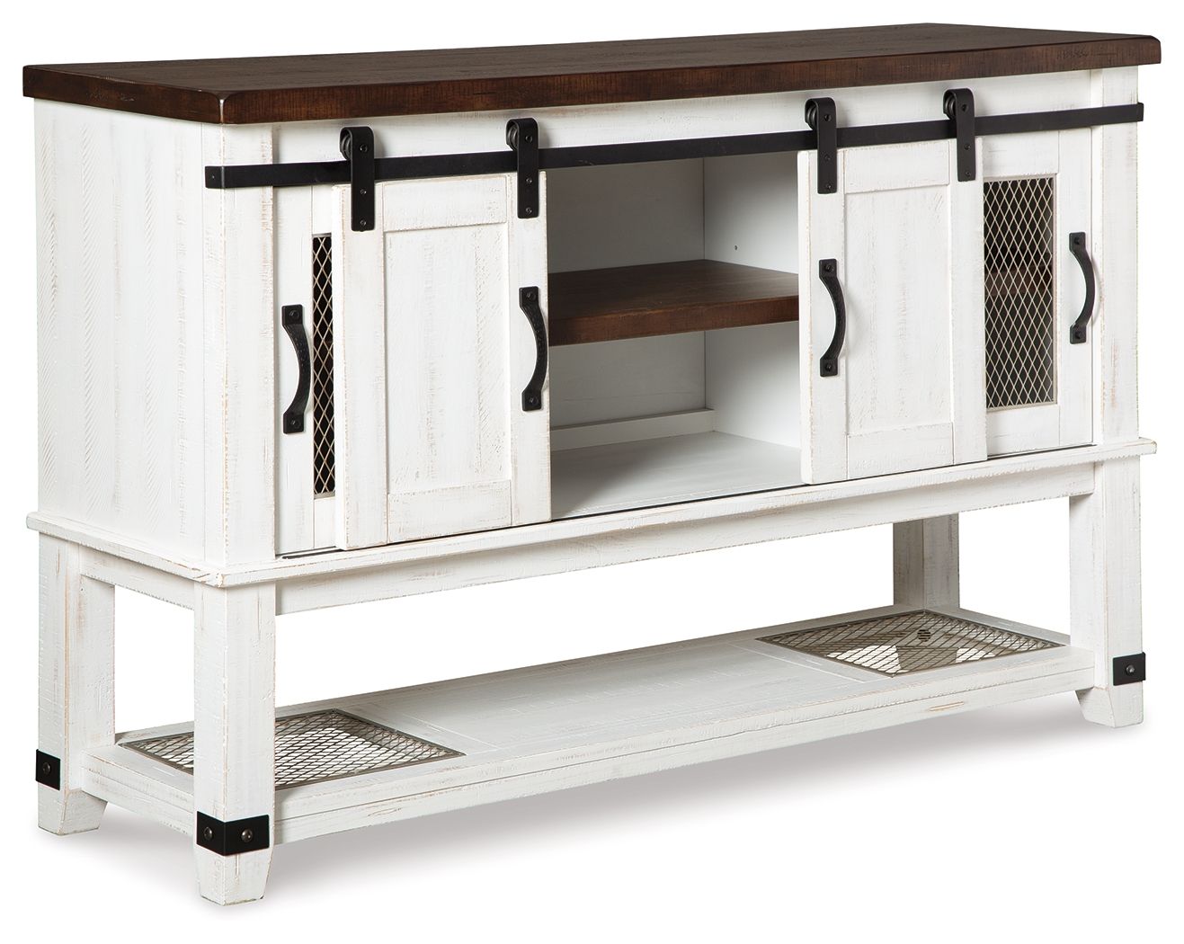 Valebeck - Buffet de salle à manger - Blanc / Marron