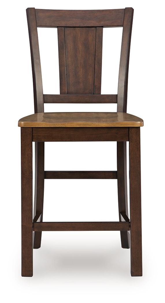 Rylandeen - Tabouret de bar (lot de 2) - Marron clair / Marron foncé