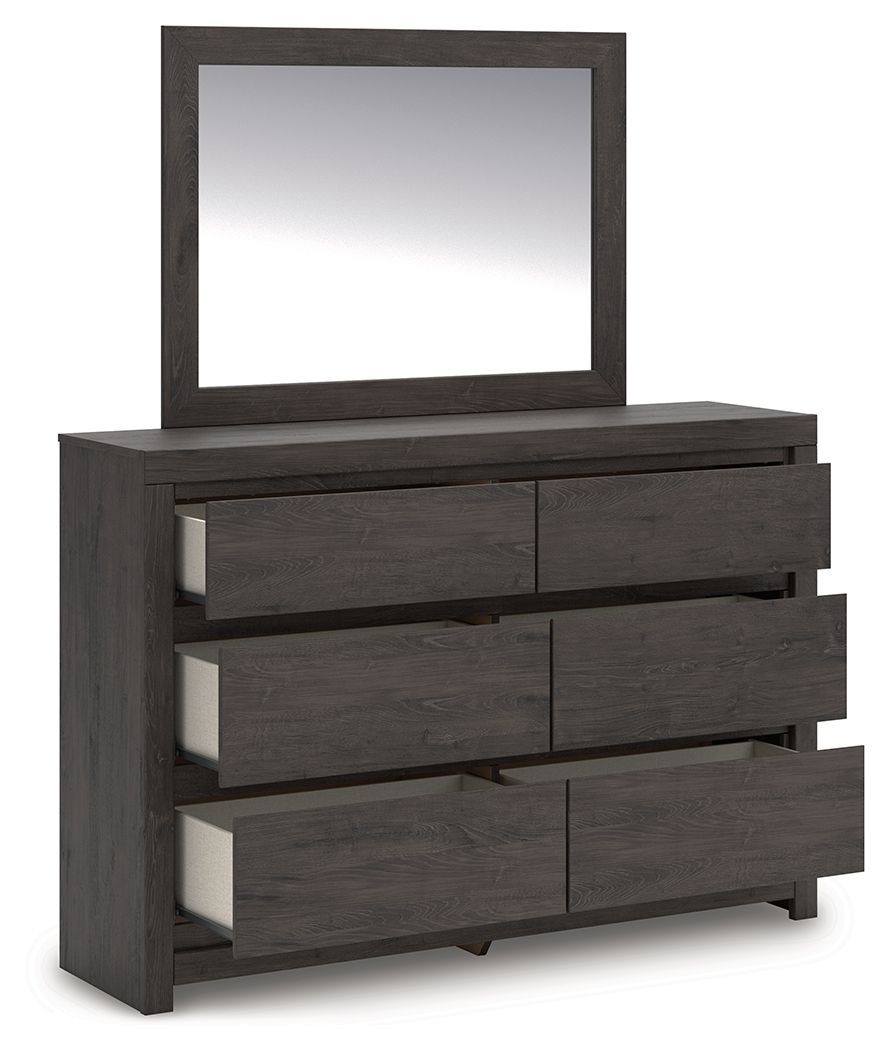 Fraluna - Commode et miroir - Anthracite