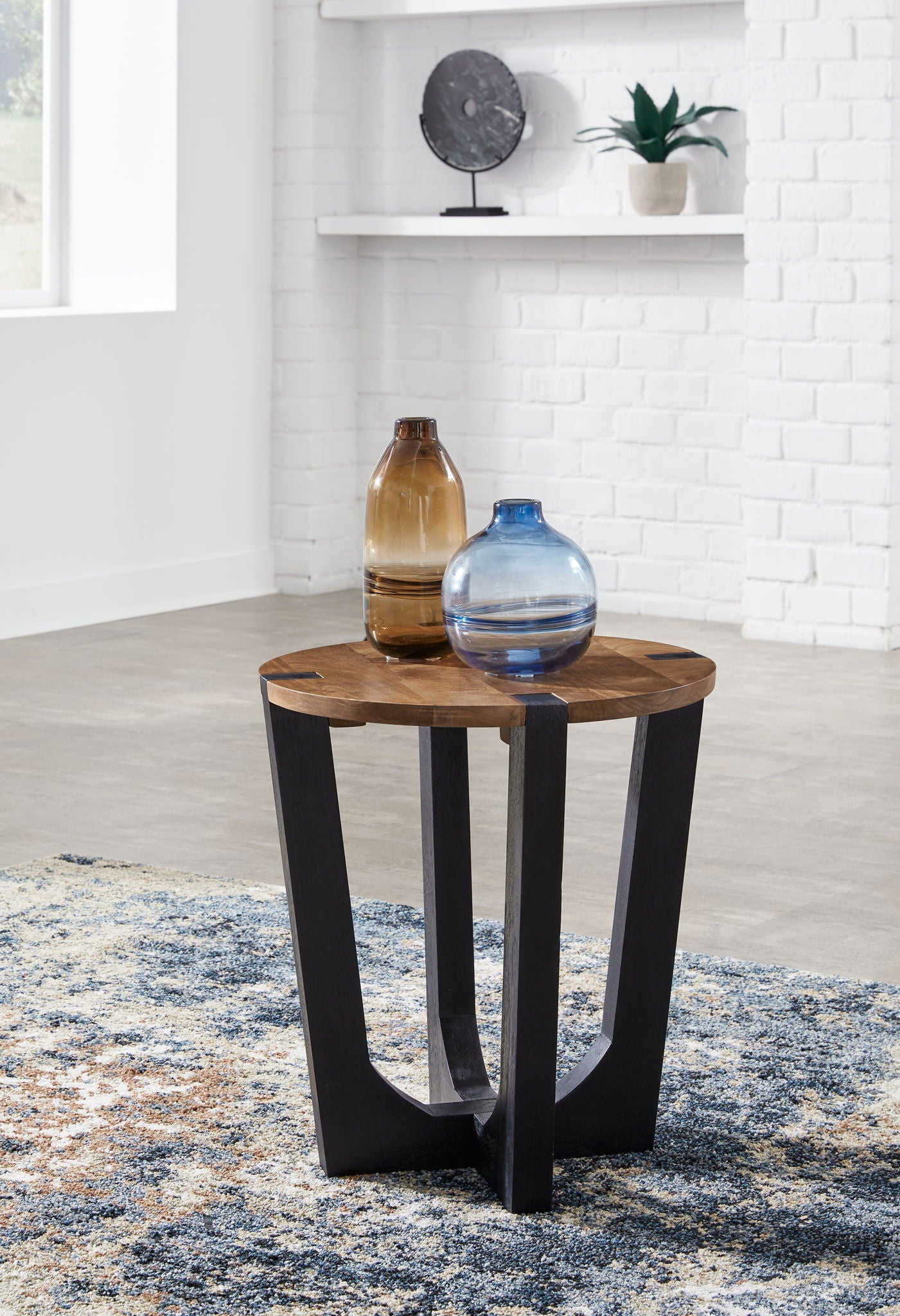 Hanneforth - Table d'appoint ronde - Marron