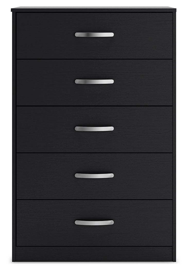 Finch - Commode à cinq tiroirs - Hauteur 117 cm - Noir