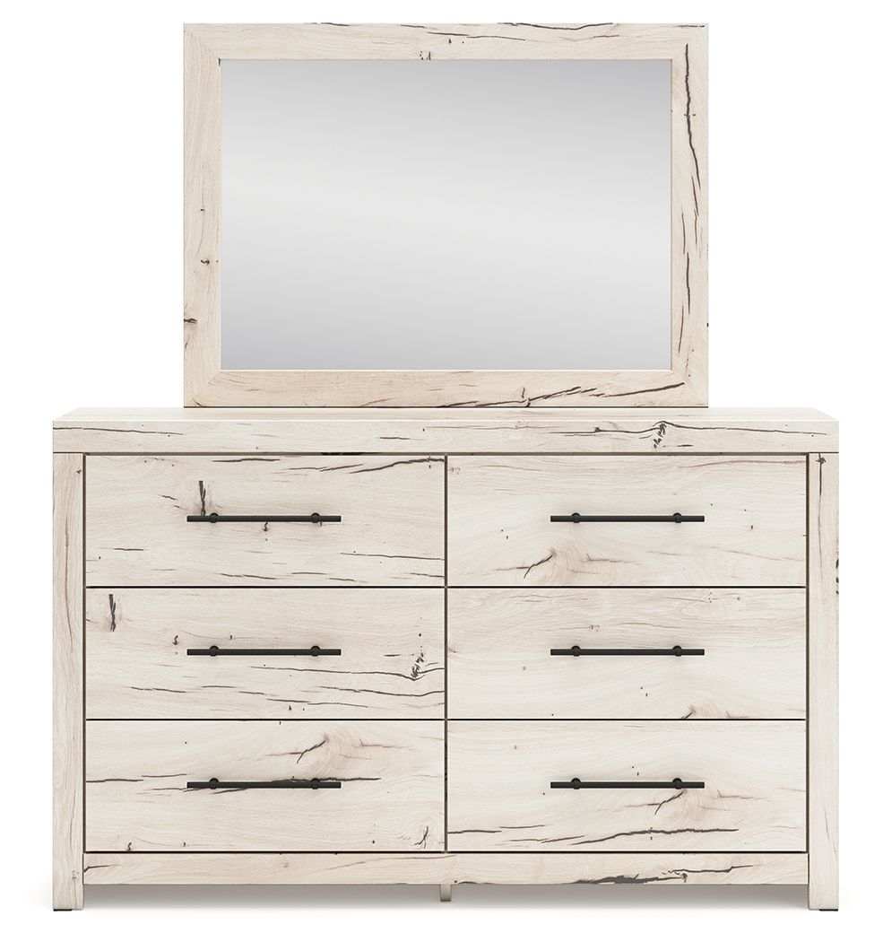 Lawroy - Commode et miroir - Bois clair naturel