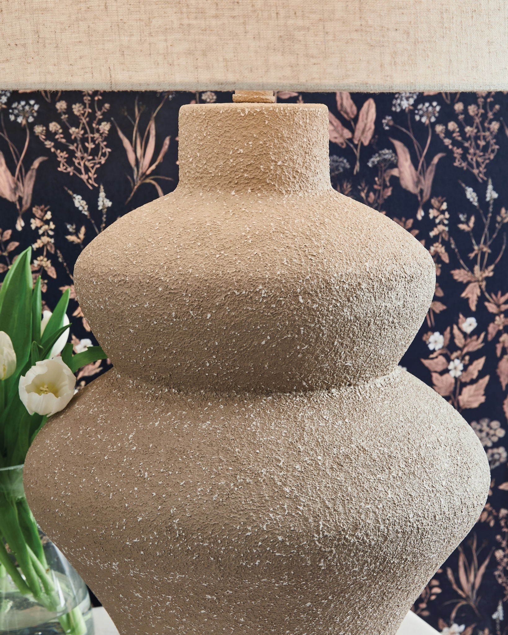 Jossleigh - Lampe de table en métal - Beige