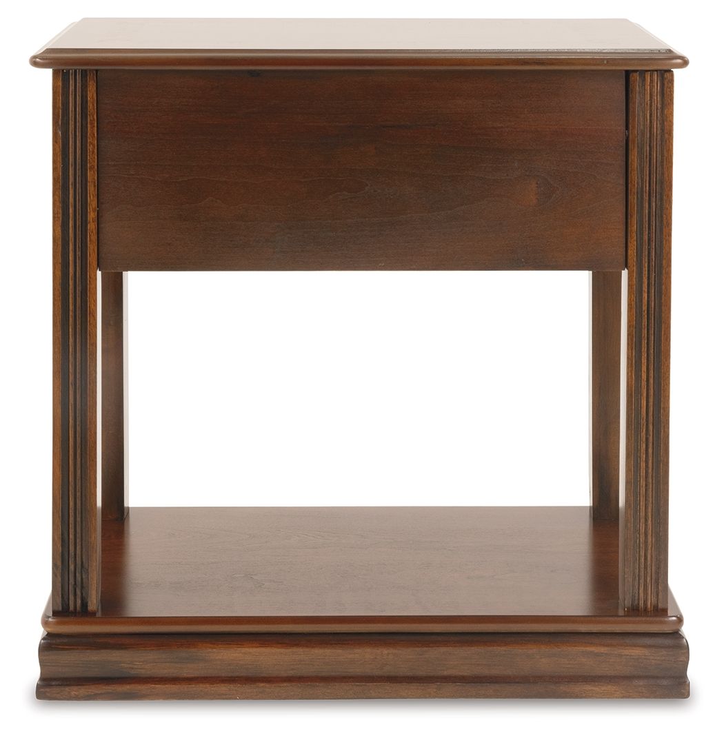 Breegin - Table d'appoint avec plateau amovible - Marron