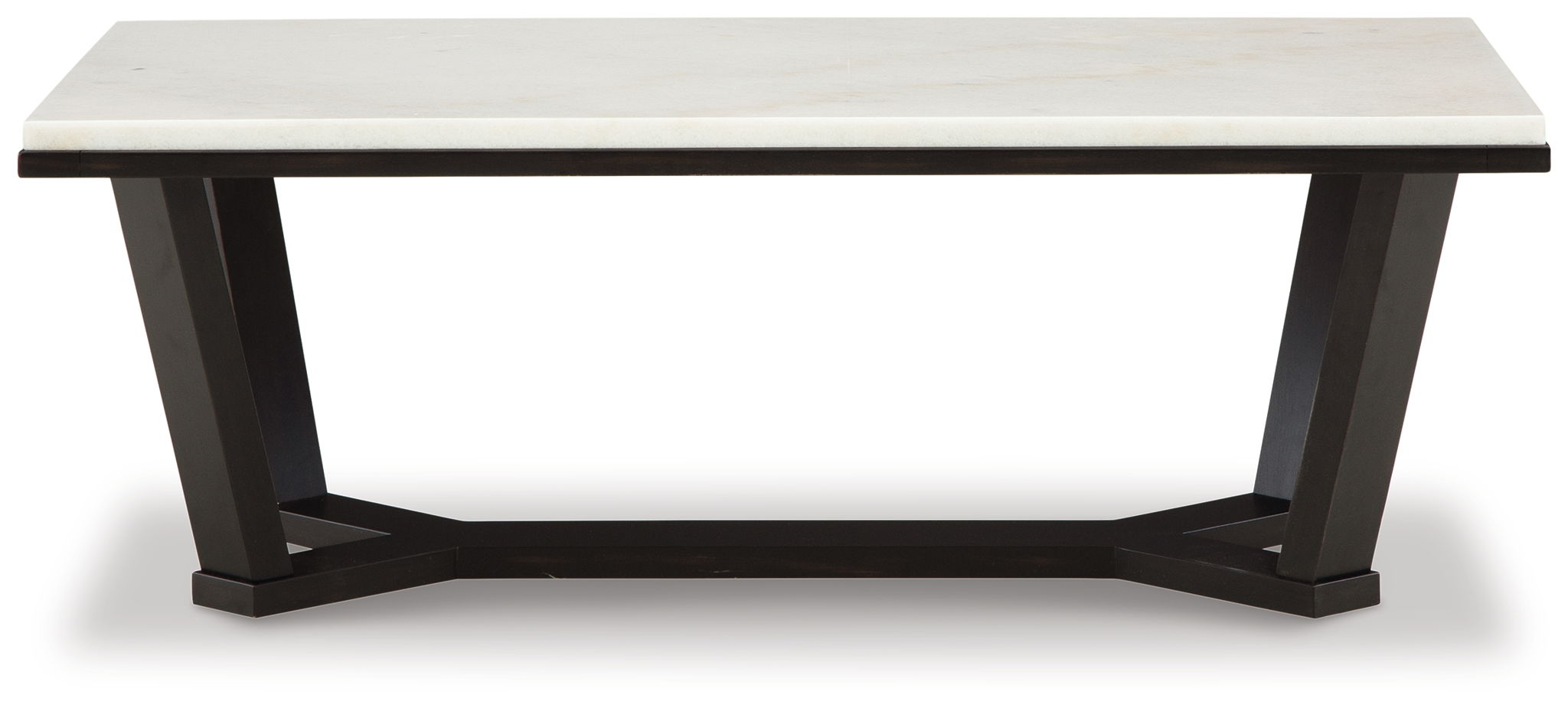 Fostead - Table basse rectangulaire - Blanc / Expresso