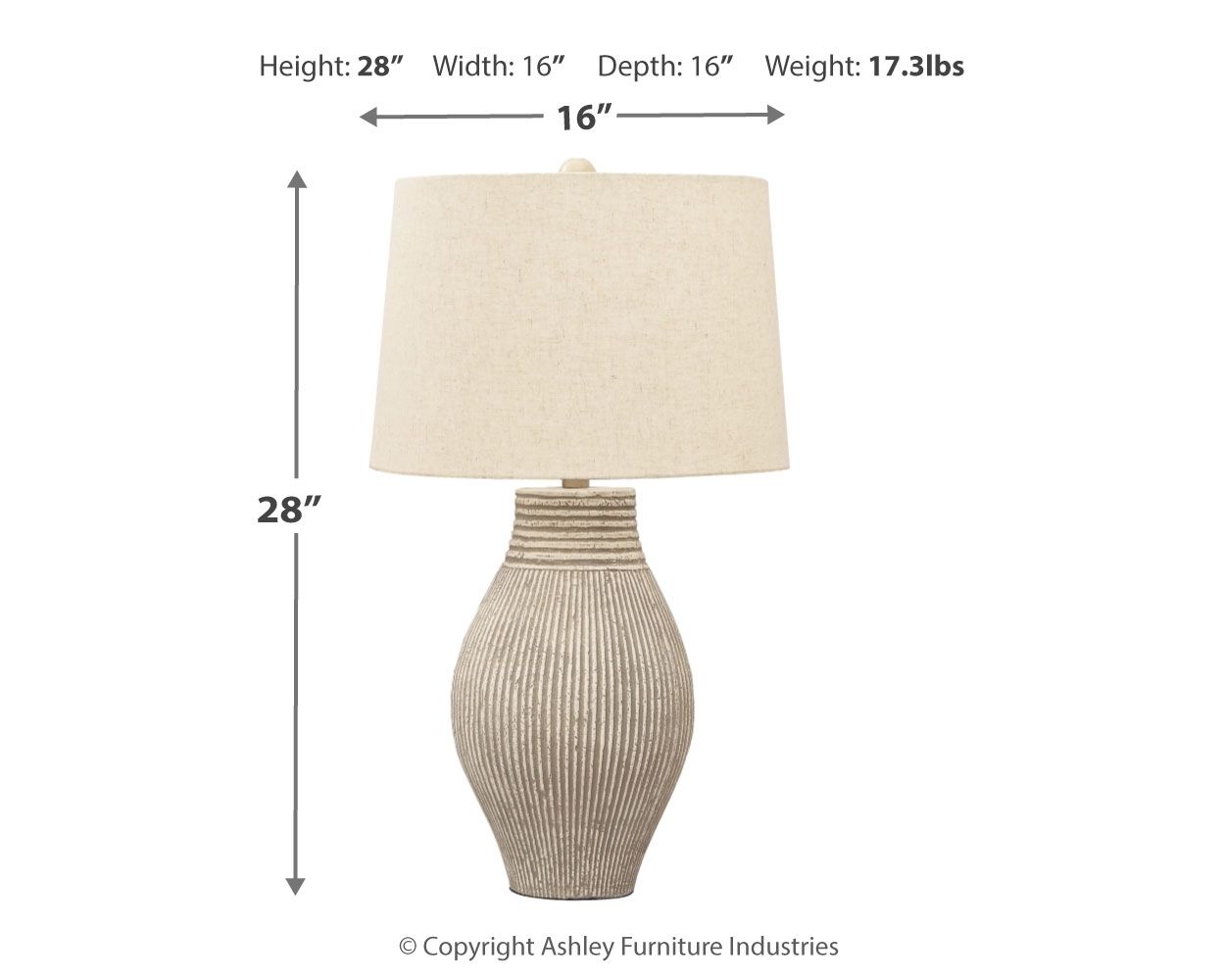 Layal - Lampe de table en papier - Beige