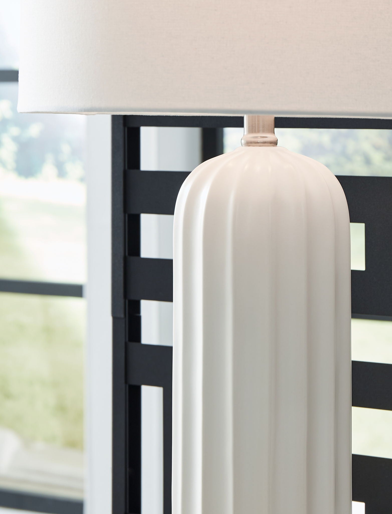 Clarkland - Lampes de table en céramique (lot de 2) - Blanches