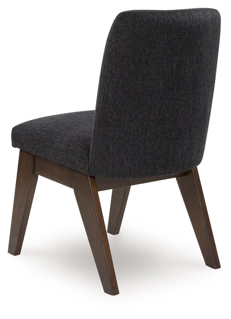 Dilenno - Chaises de salle à manger rembourrées (lot de 2) - Brun foncé
