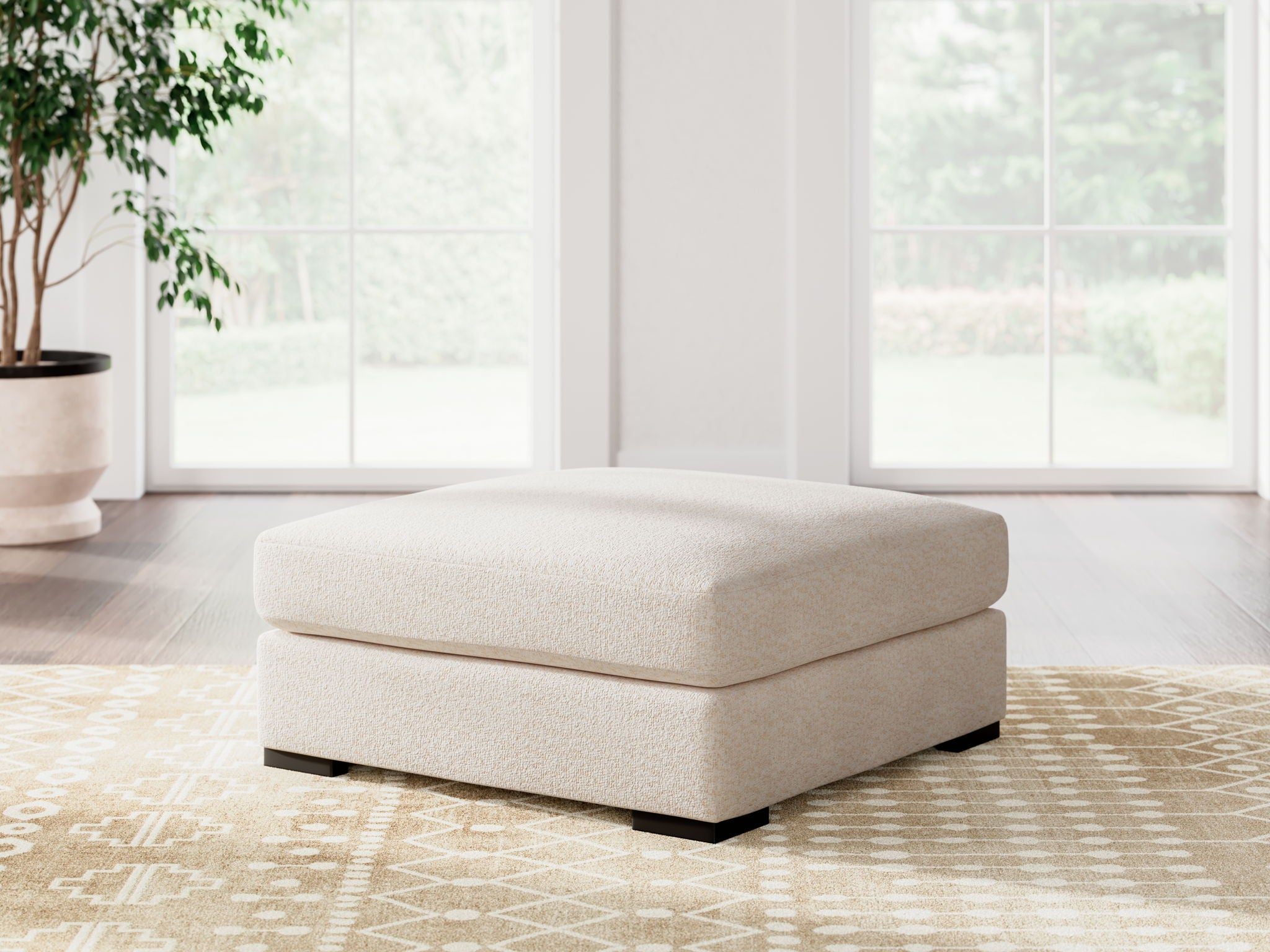 Donelson Creek - Grand pouf d'appoint - Vanille