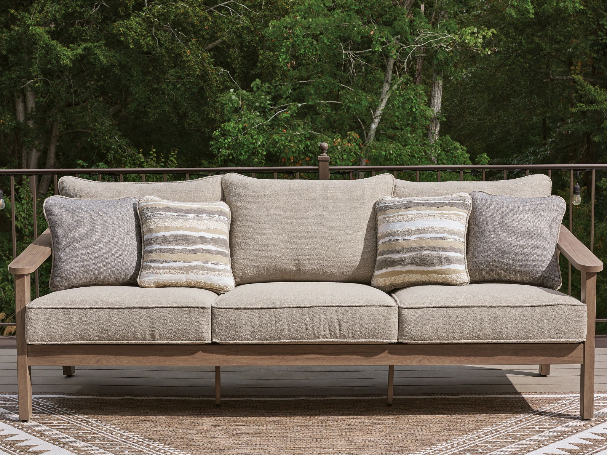 Harmony Headlands - Canapé avec coussin - Naturel / Gris