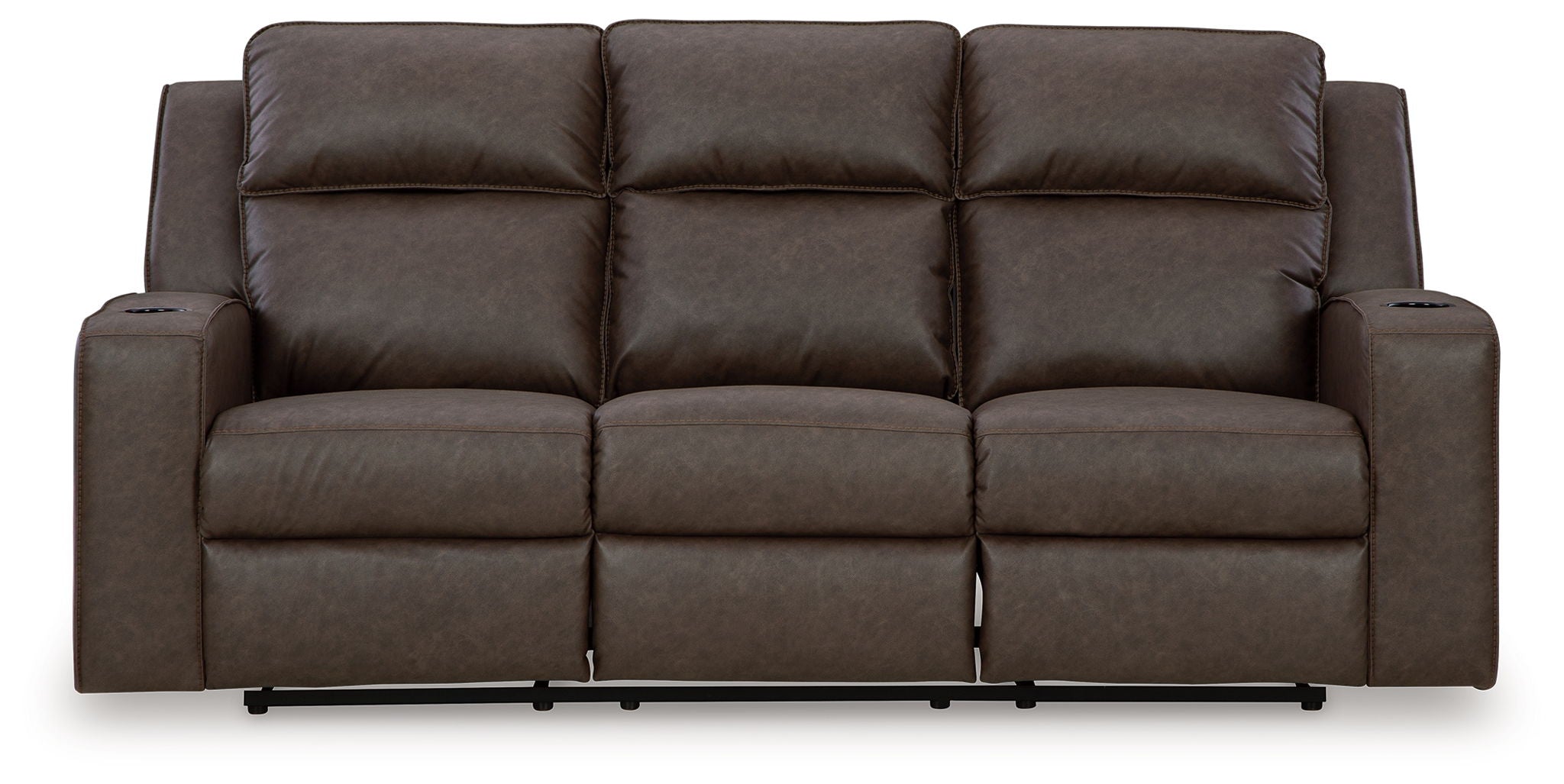 Lavenhorne - Canapé inclinable avec table escamotable - Similicuir - Granit