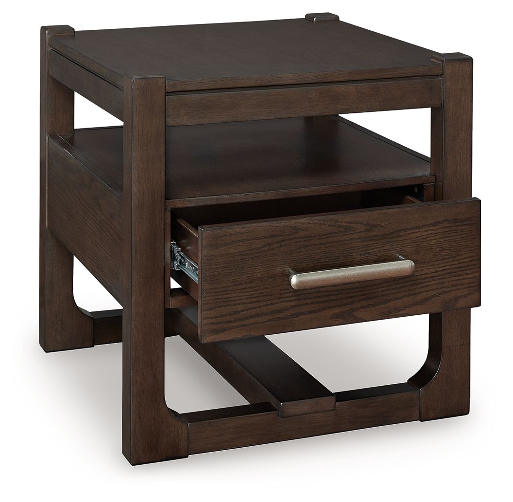 Breckington - Table d'appoint carrée - Brun foncé