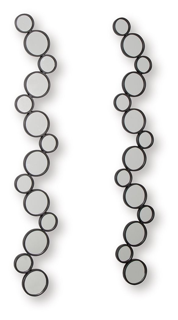 Vinler - Lot de 2 miroirs décoratifs - Noir