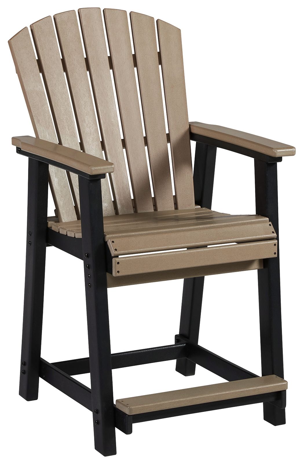 Fairen Trail - Tabouret de bar (Lot de 2) - Noir / Bois flotté