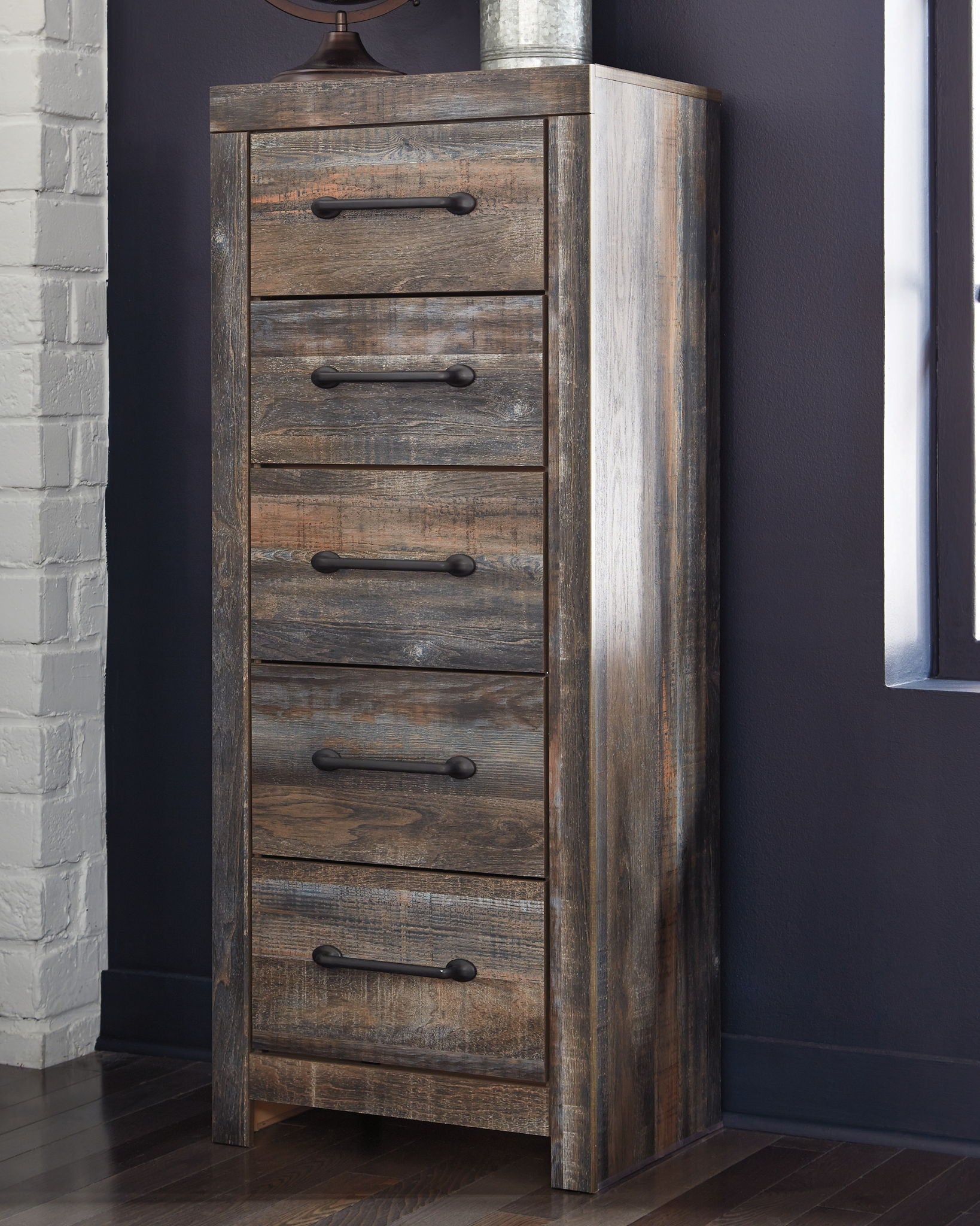 Drystan - Commode étroite - Marron / Beige