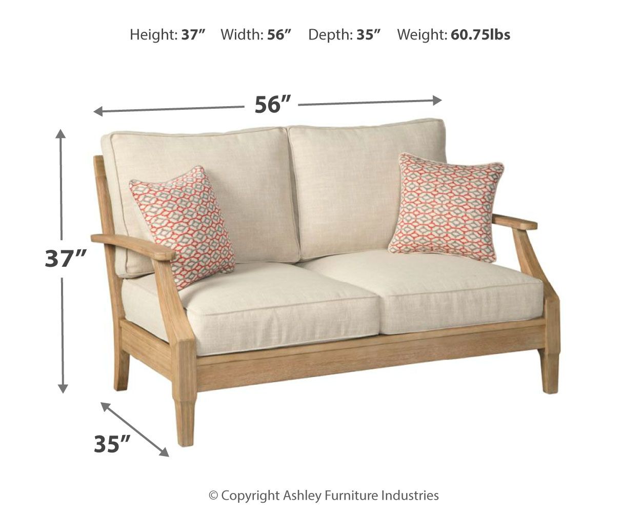 Clare View - Causeuse avec coussin - Beige