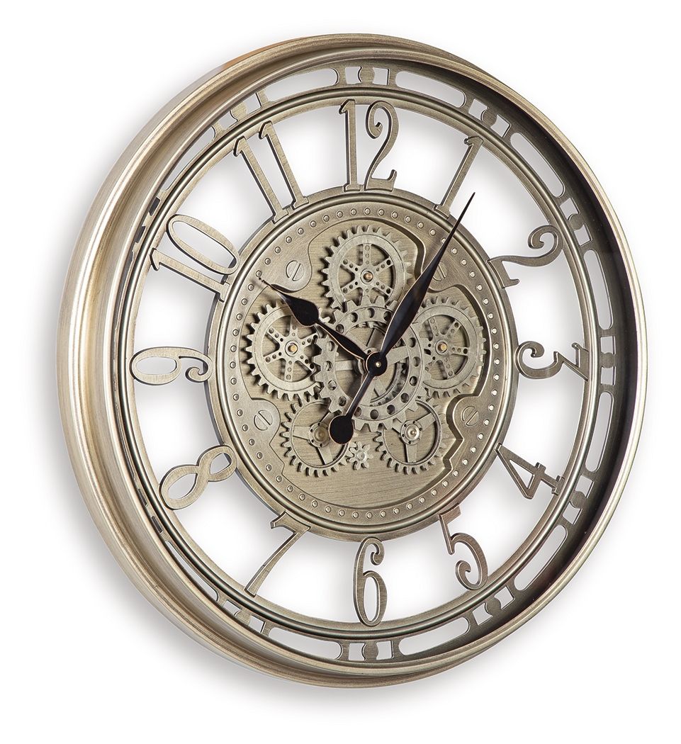 Gilover - Horloge murale - Finition champagne