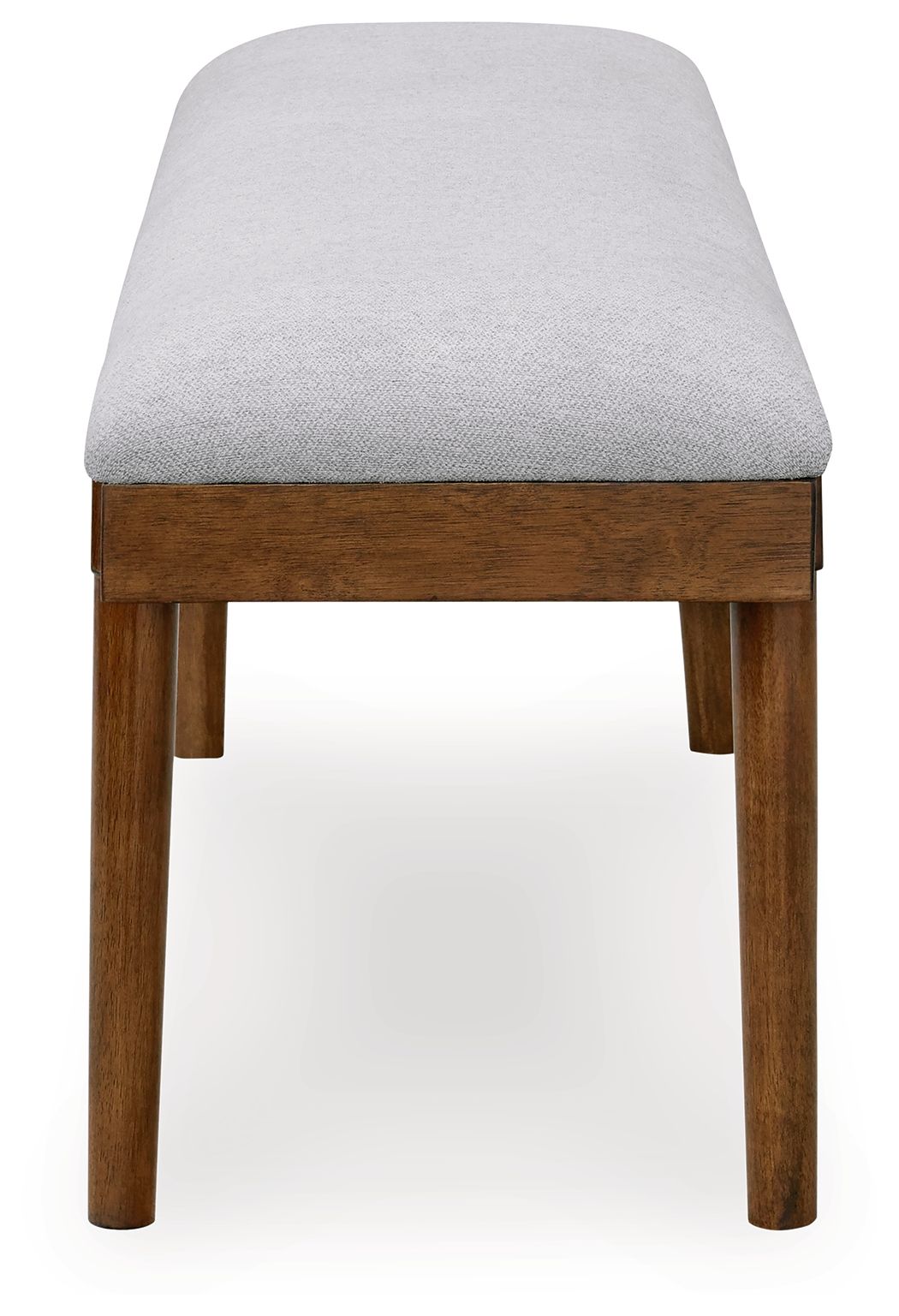 Lyncott - Grande banquette de salle à manger capitonnée - Gris / Marron