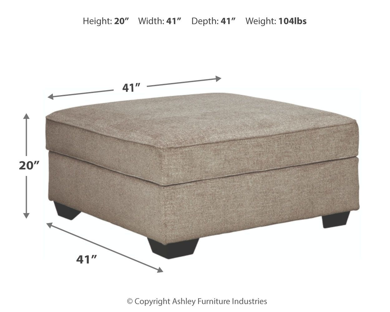 Bovarian - Ottoman avec rangement - Stone