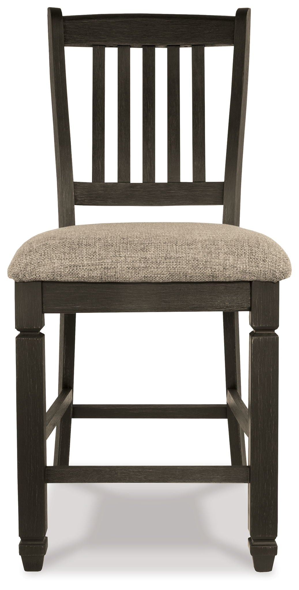 Tyler Creek - Tabouret de bar rembourré (lot de 2) - Noir / Marron grisé