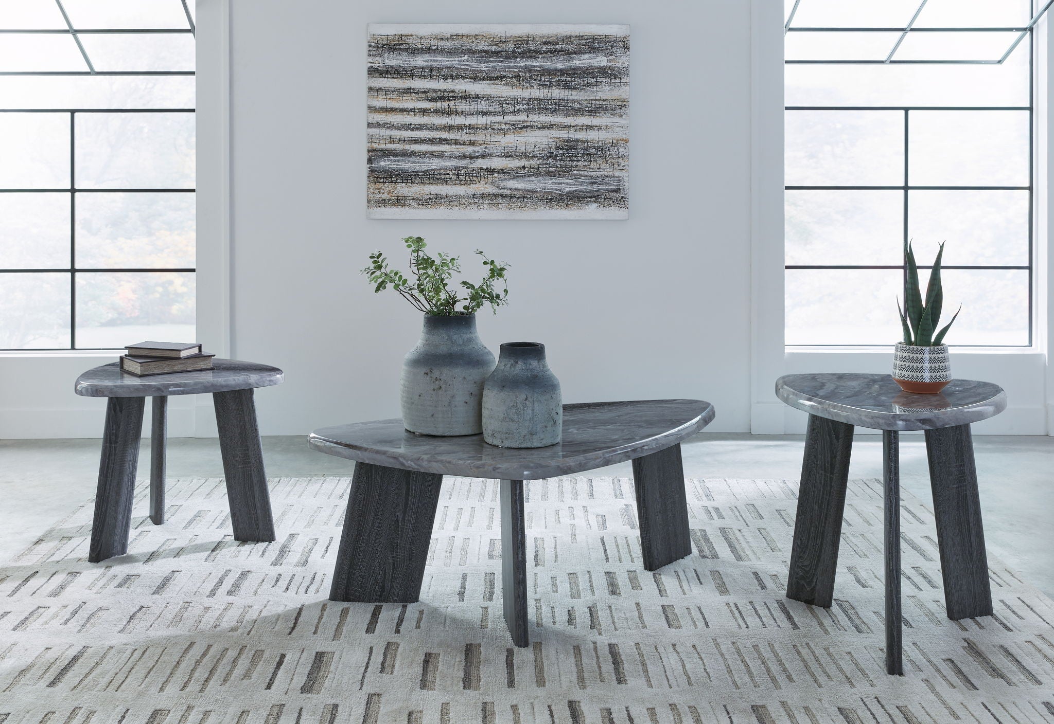 Bluebond - Tables d'appoint (Lot de 3) - Gris