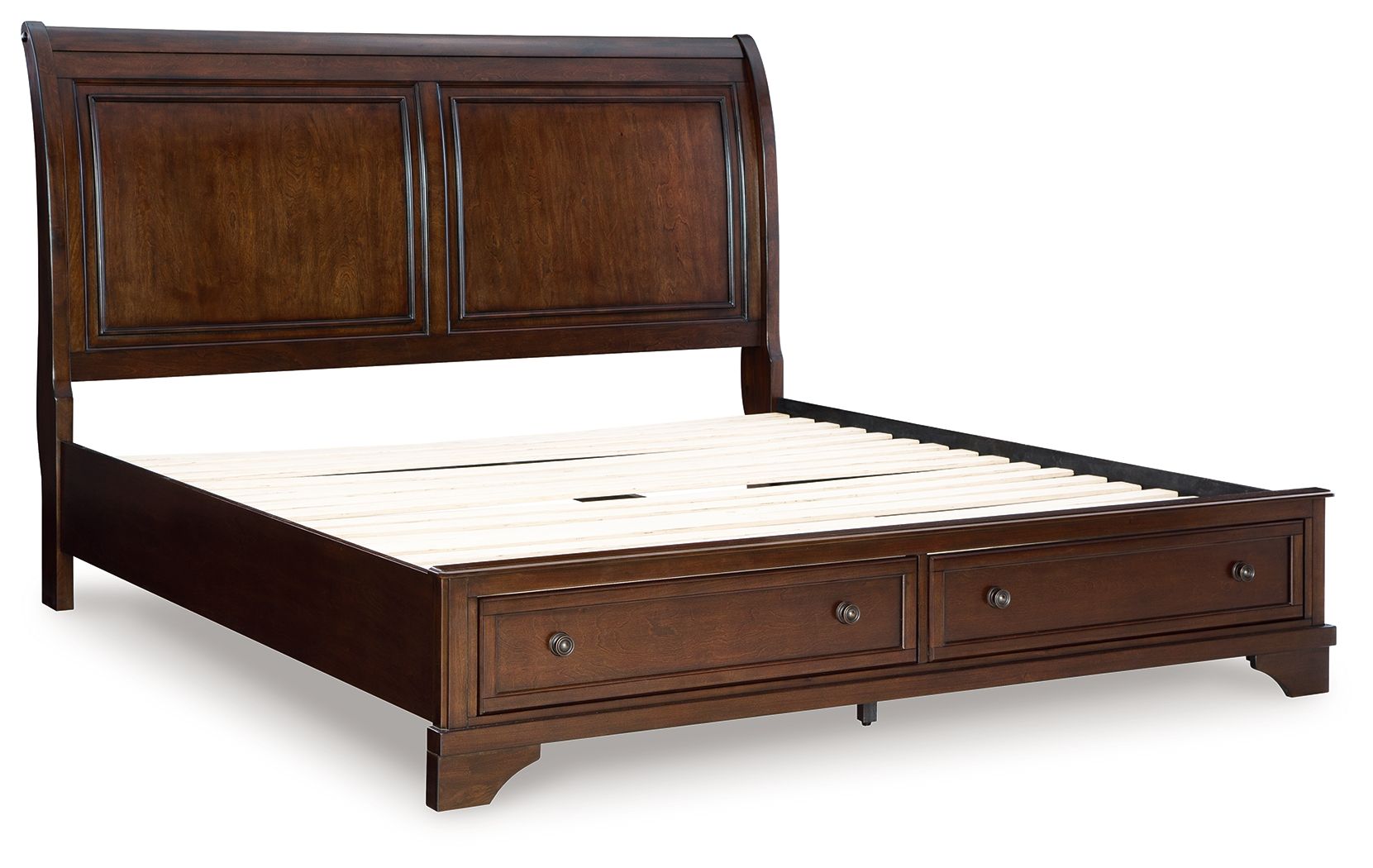 Trellington - Lit de rangement King Sleigh - Marron