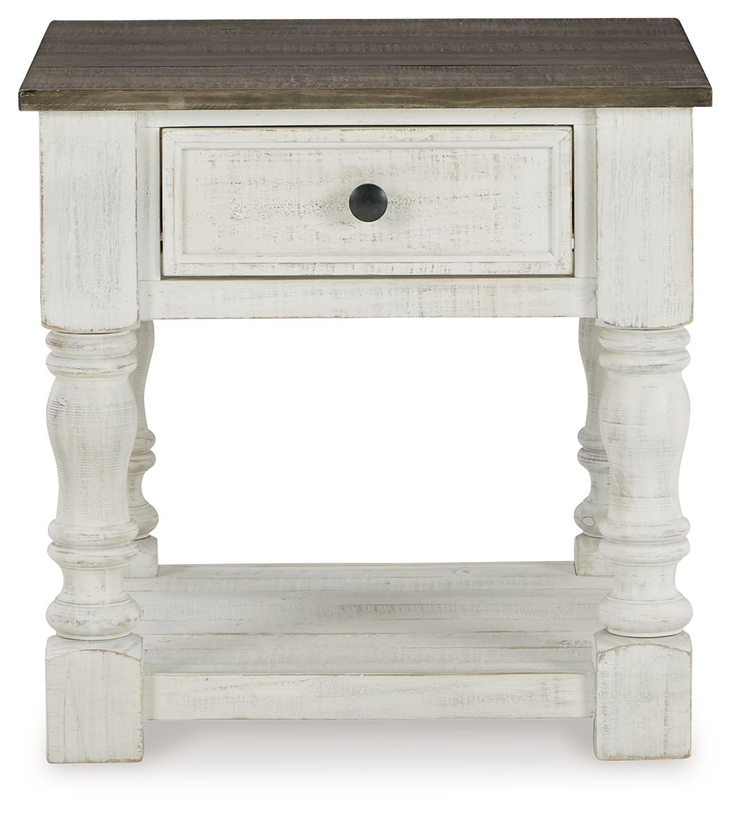 Havalance - Table d'appoint carrée - Blanc/Gris
