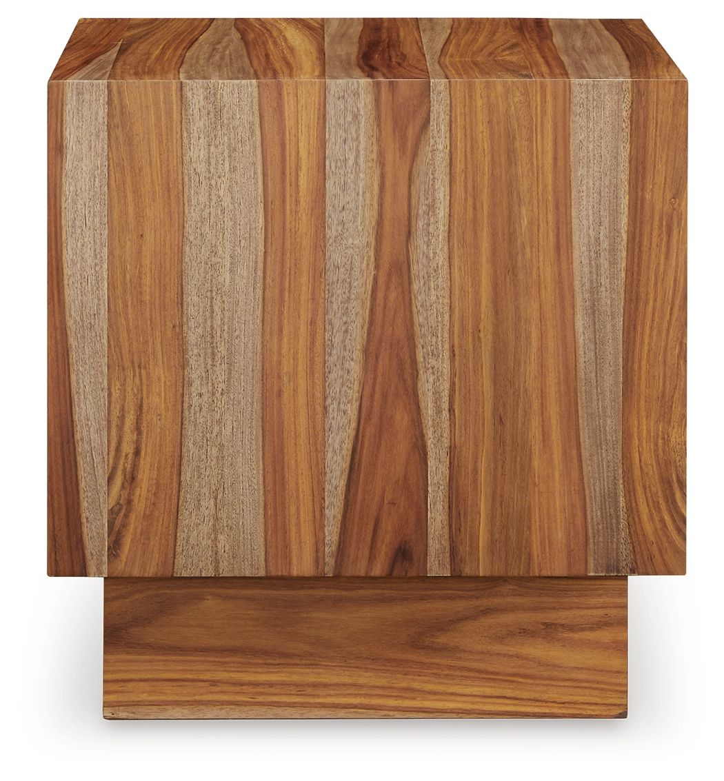 Dressonni - Table d'appoint carrée - Marron