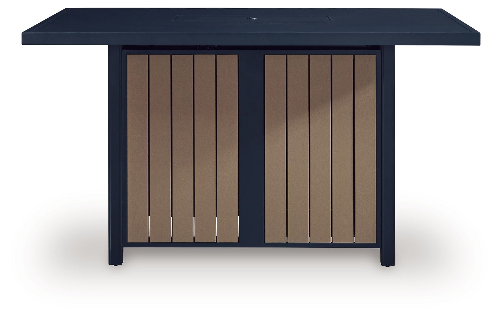 East Beach - Table de bar rectangulaire avec foyer - Bleu