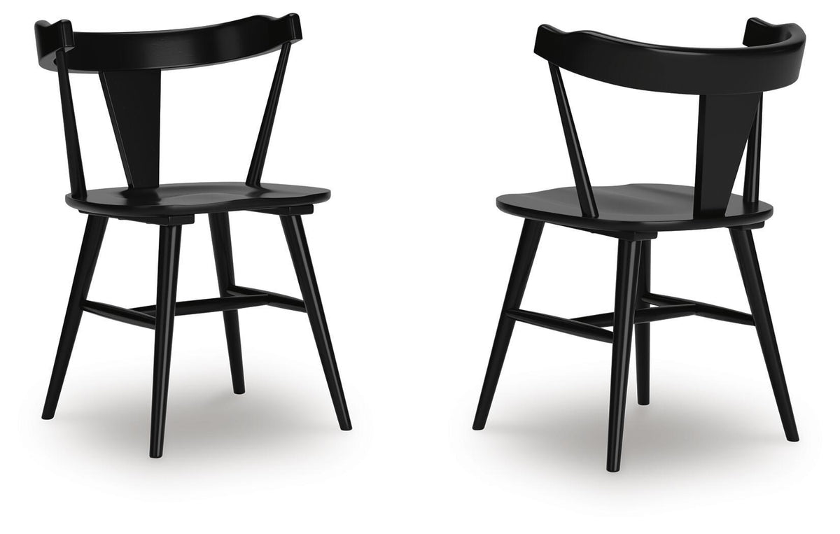 Gretlynn - Chaise de salle à manger (lot de 2) - Noir