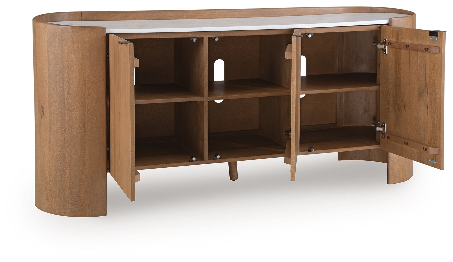 Fitzroy - Meuble d'appoint - Brun / Blanc