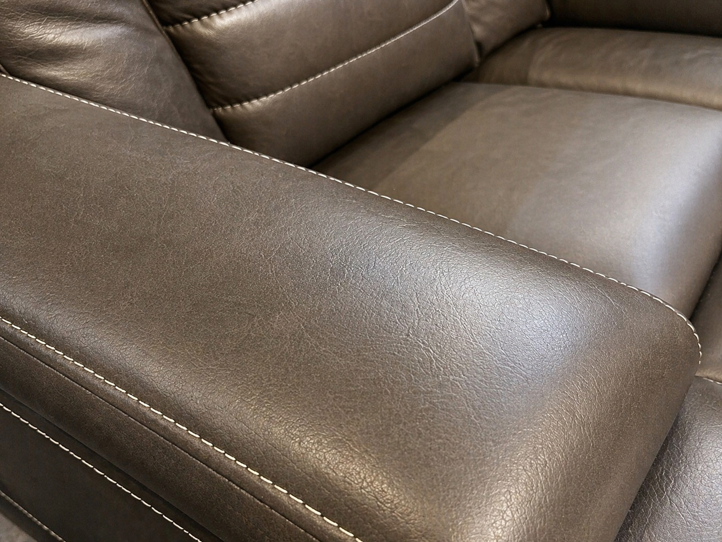 Apricot Power Reclining Console Sofa
