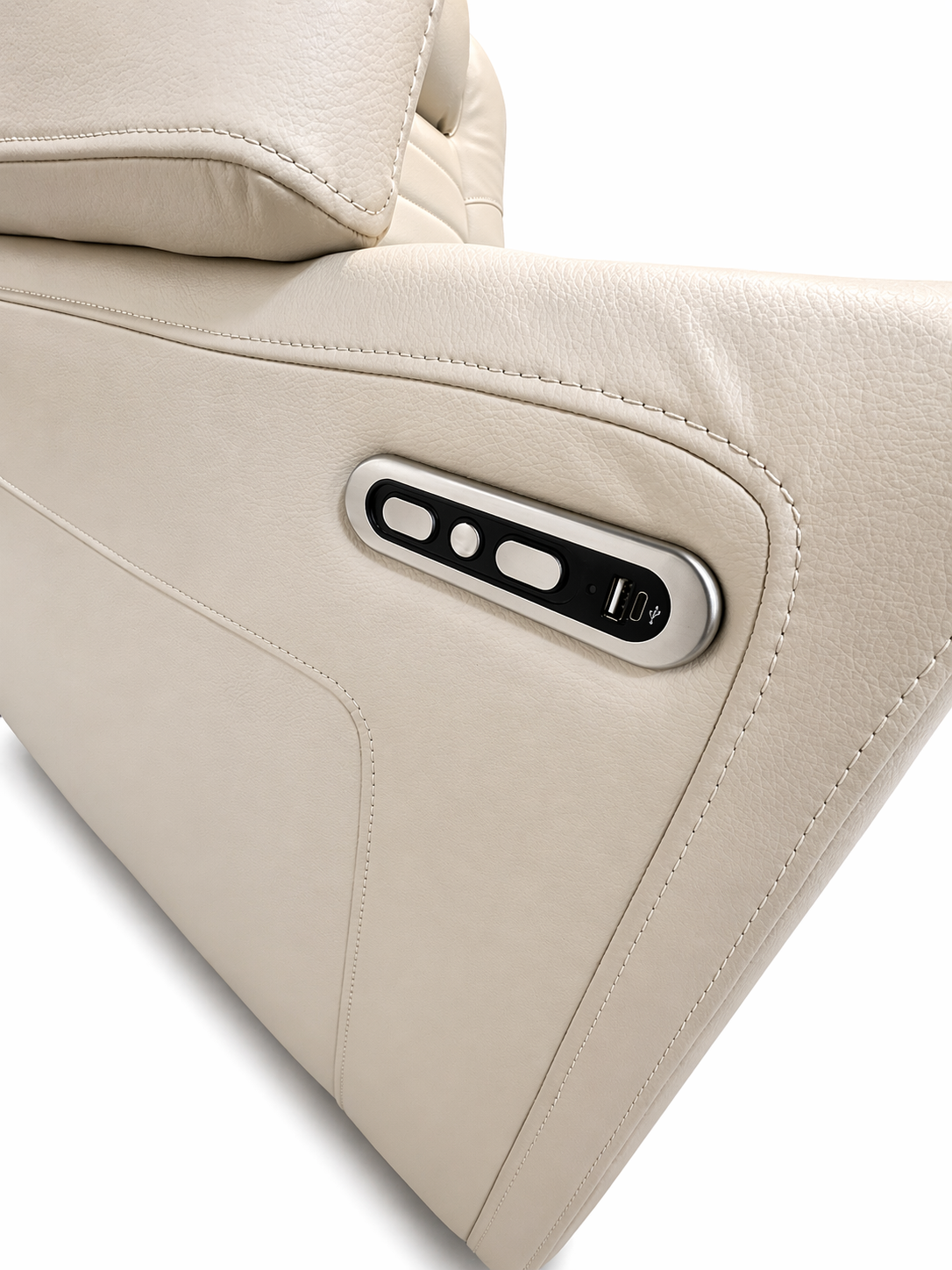 Apricot Power Reclining Console Sofa
