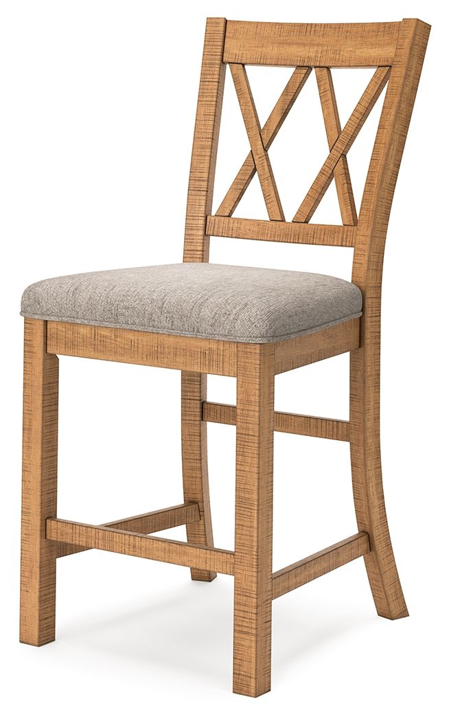 Havonplane - Tabouret de bar rembourré (Lot de 2) - Marron
