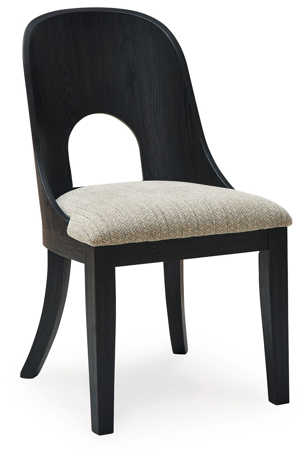 Rowanbeck - Chaise d'appoint rembourrée pour salle à manger (Lot de 2) - Gris / Noir