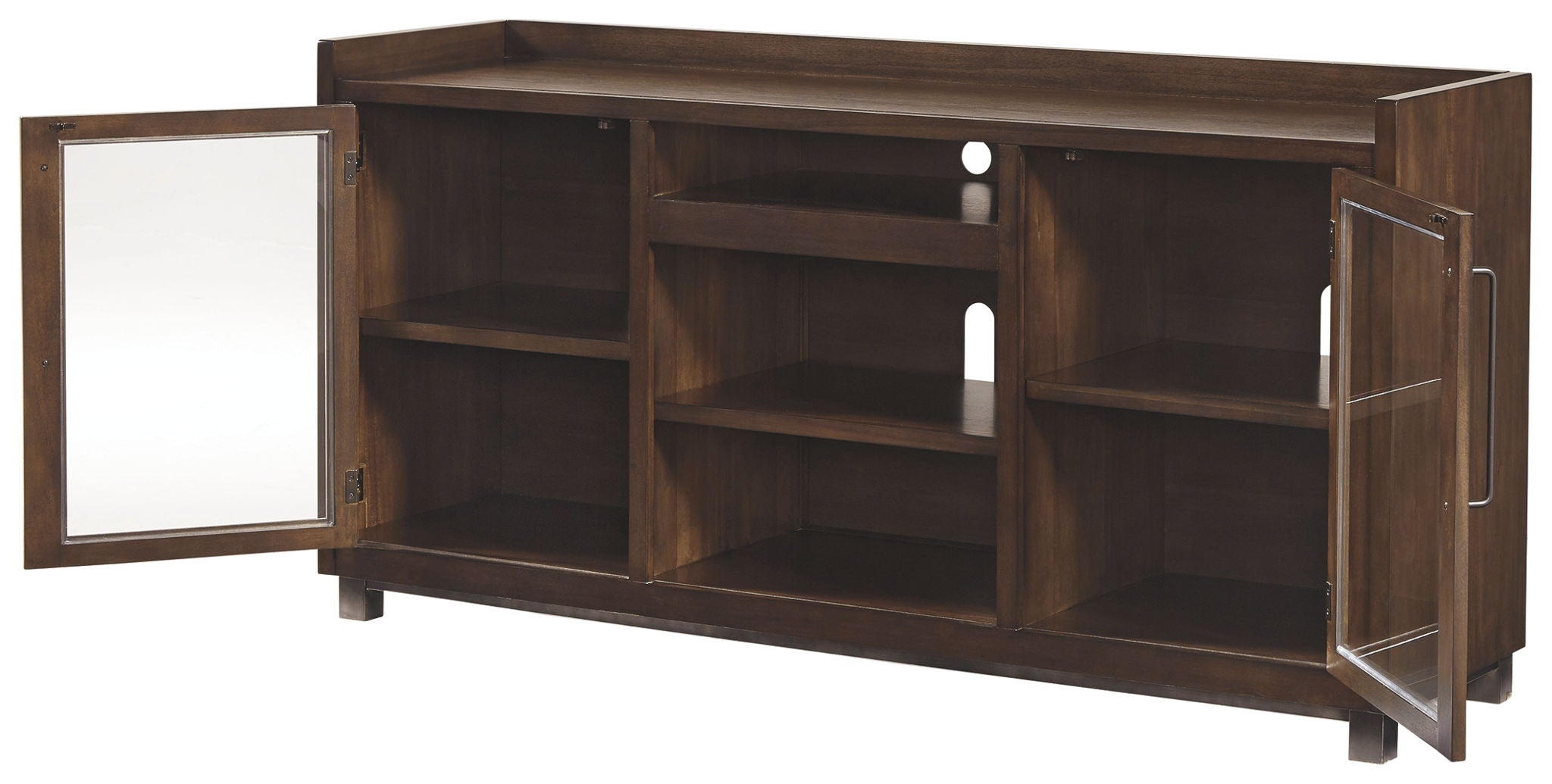 Meuble TV Starmore – Grande taille avec option foyer – Marron