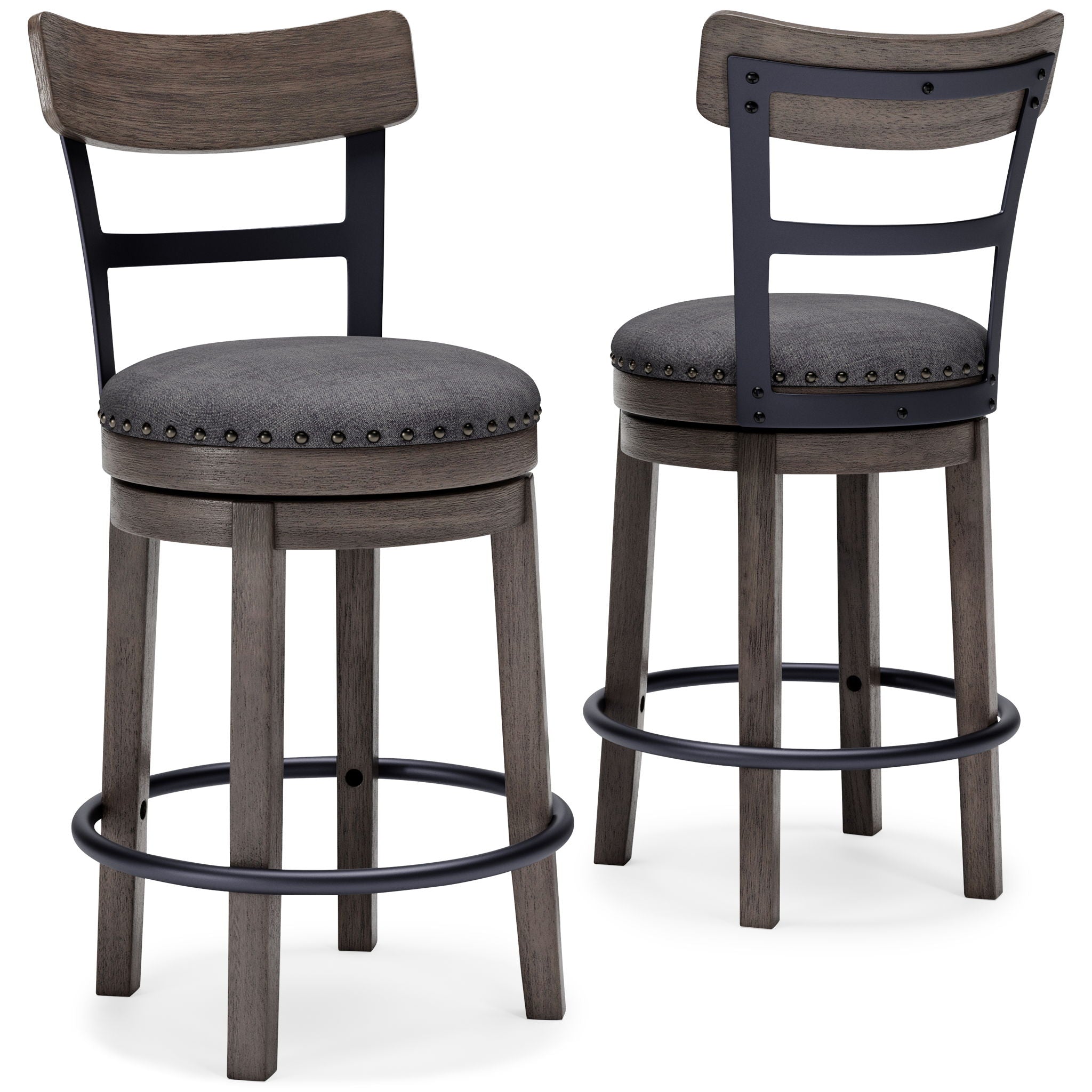 Caitbrook - Tabouret de bar pivotant UPH - Gris