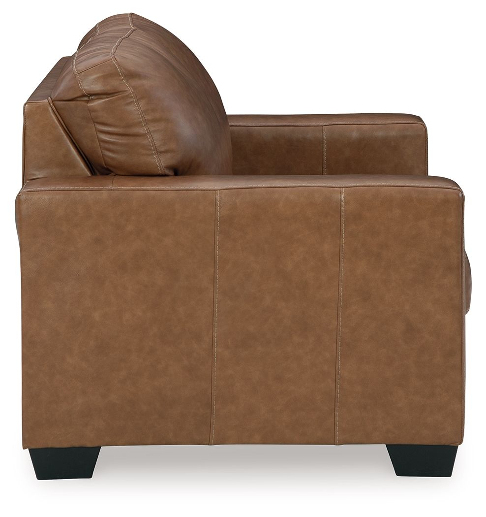 Bolsena - Causeuse - Cuir véritable et synthétique - Caramel