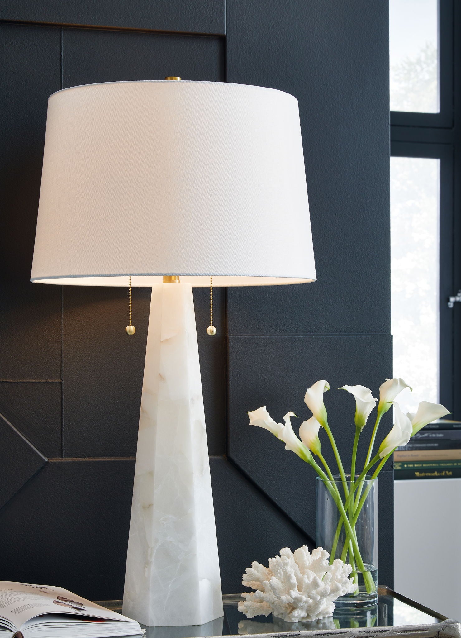 Laurellen - Lampe de table Alabaster - Blanc