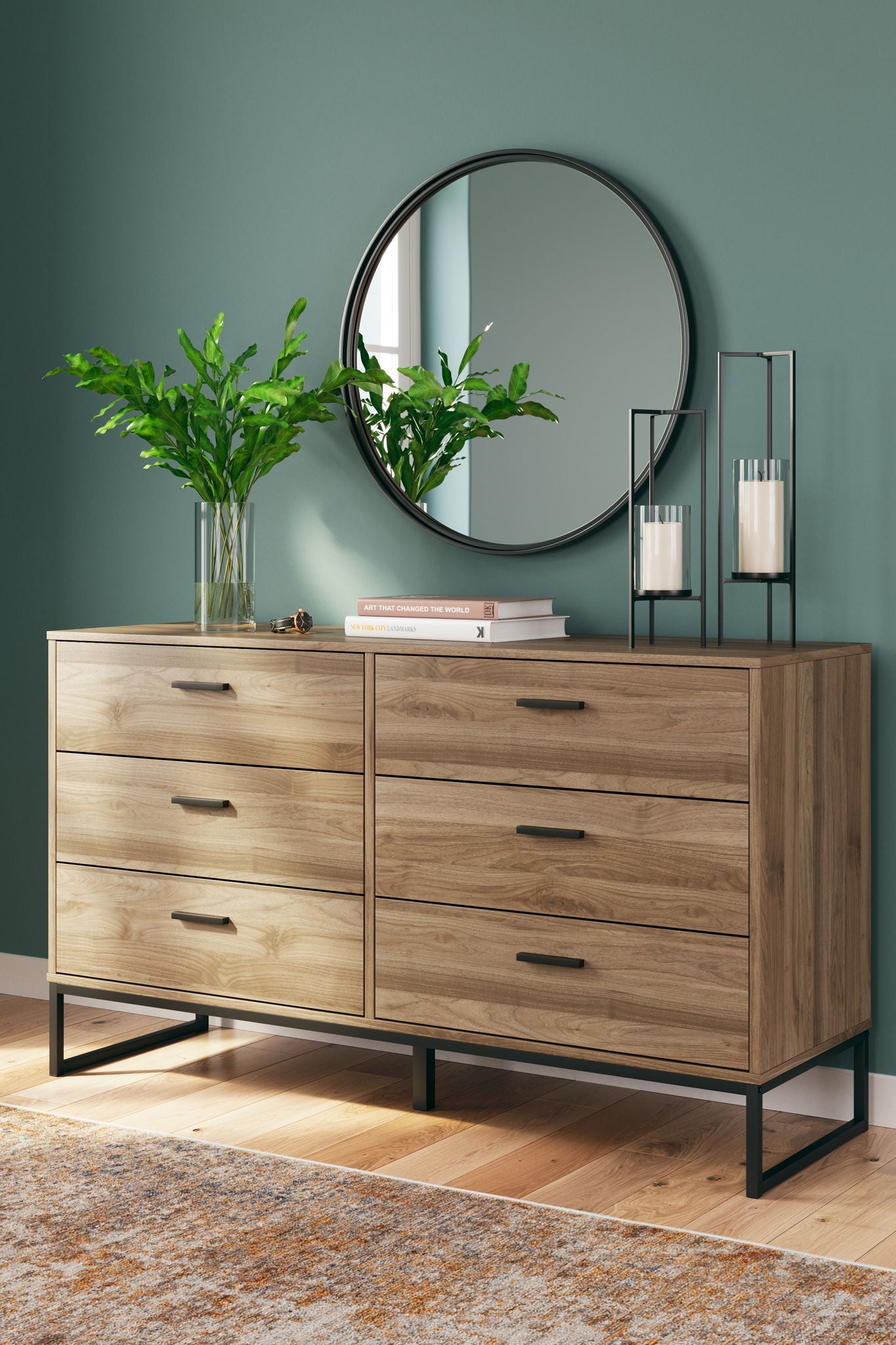 Deanlow - Commode à six tiroirs - Miel