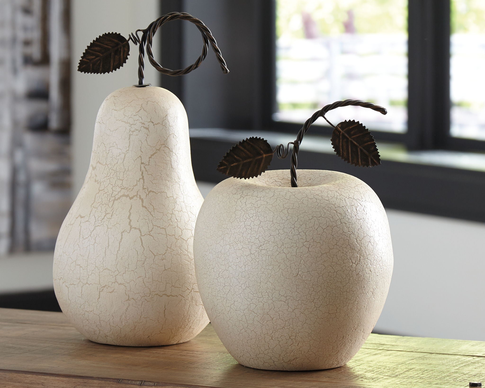 Bidelia - Ensemble de sculptures (Lot de 2) - Blanc antique