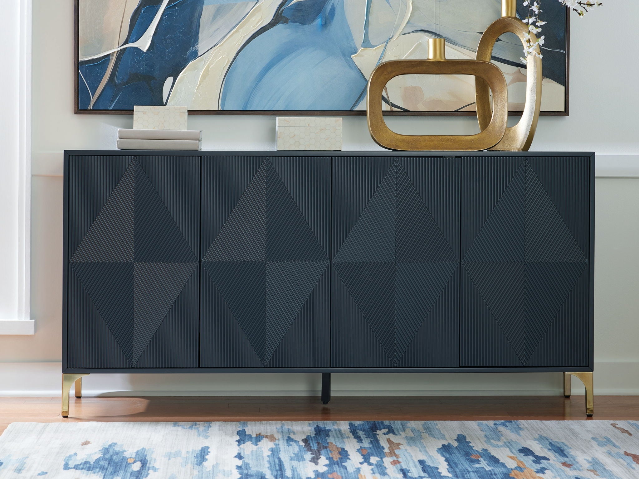 Loirwick - Meuble d'appoint - Bleu foncé