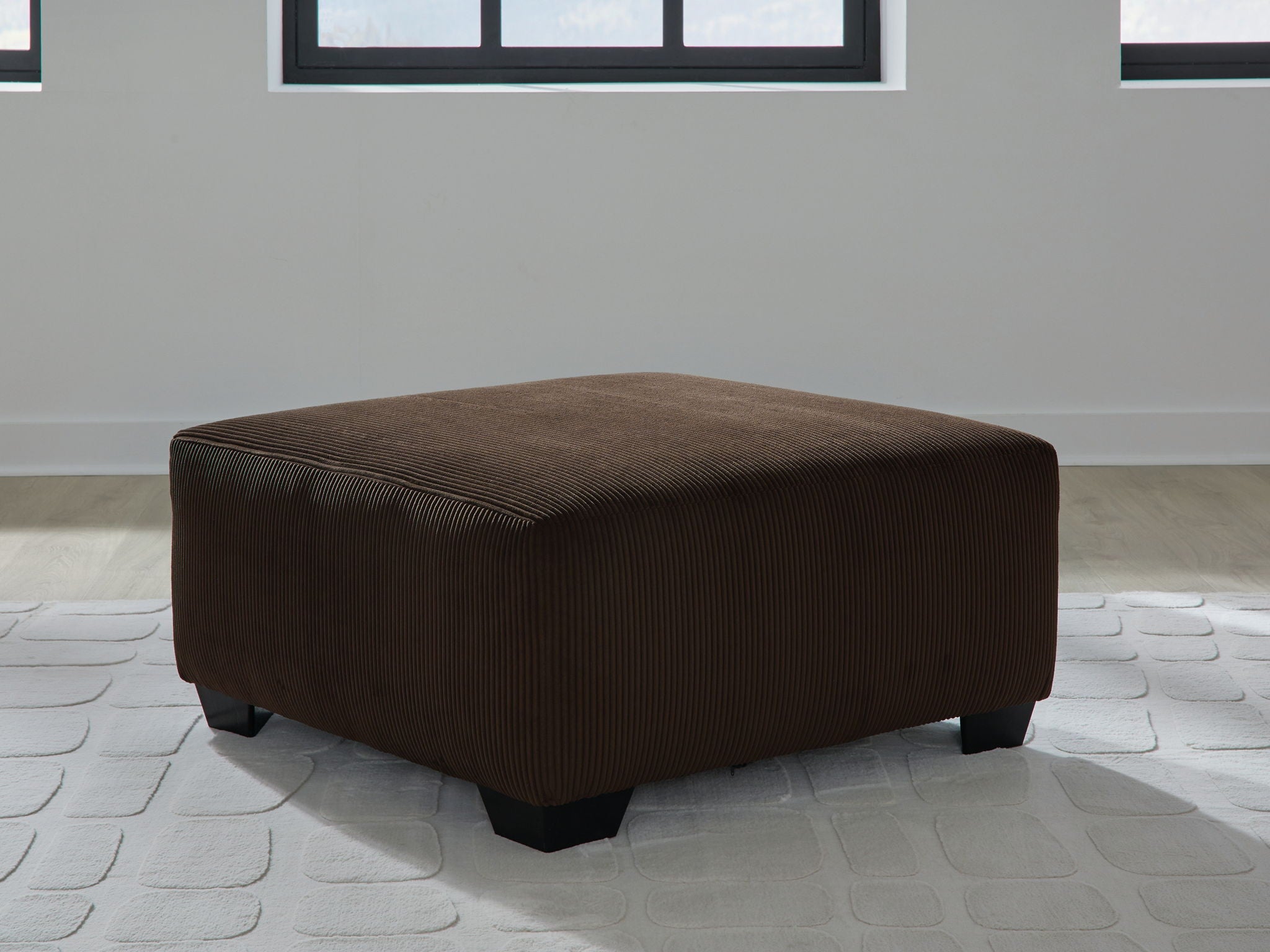 Kimlee - Ottoman d'appoint surdimensionné - Chocolat