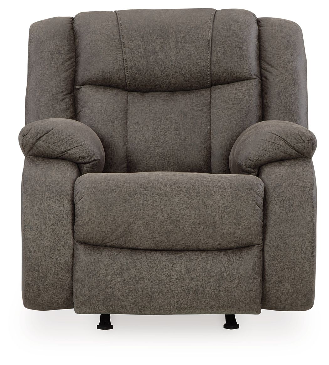 Fauteuil inclinable à bascule First Base – Similicuir – Gris acier